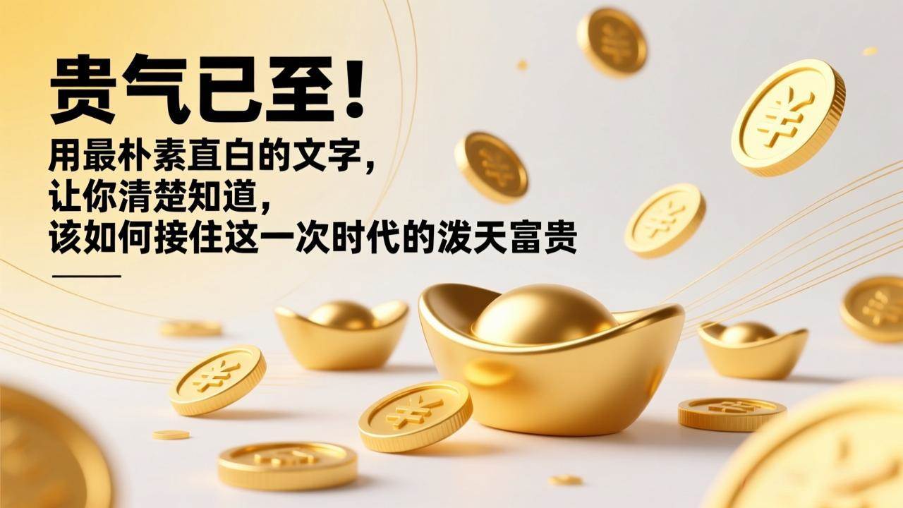 （17049期）付费文章：贵气已至！用最朴素直白的文字，让你清楚知道，该如何接住这一次时代的泼天富贵-来友网创
