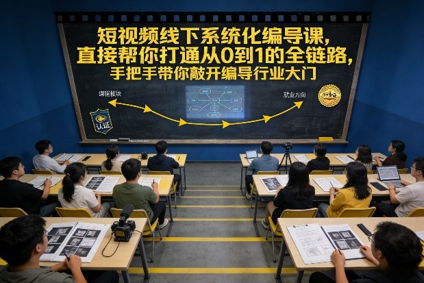 短视频线下系统化编导课，直接帮你打通从0到1的全链路，手把手带你敲开编导行业大门-来友网创