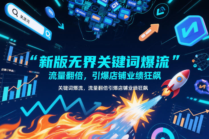 新版无界关键词爆流，流量翻倍，引爆店铺业绩狂飙-来友网创