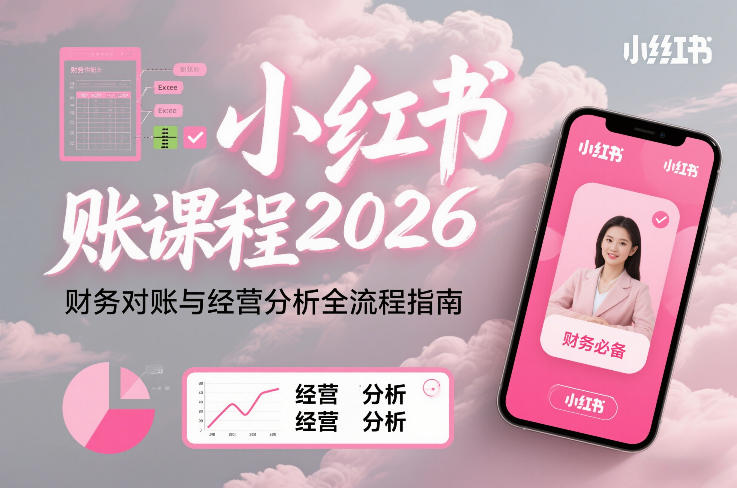 小红书对账课程2026，财务对账与经营分析全流程指南-来友网创
