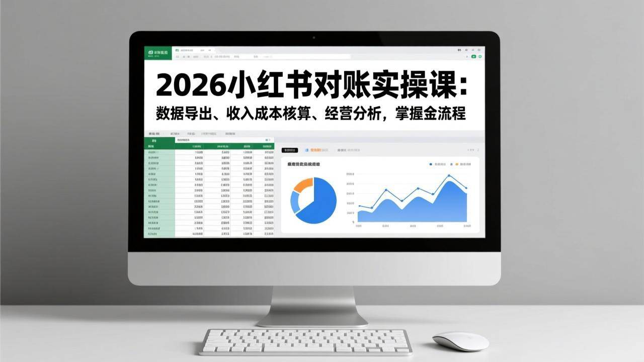 （17071期）2026小红书对账实操课：数据导出、收入成本核算、经营分析，掌握全流程-来友网创