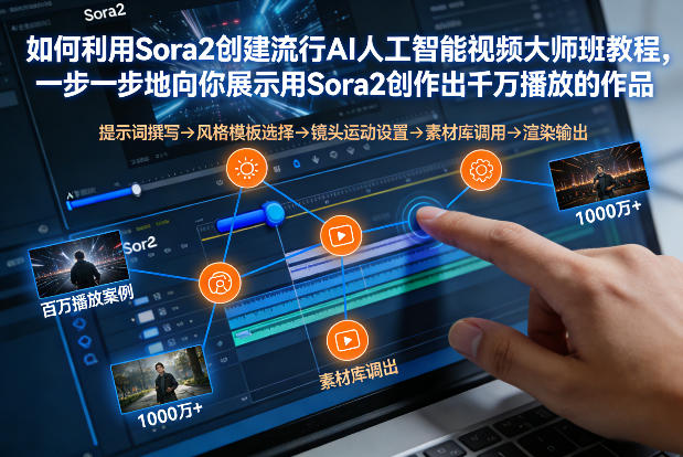 如何利用Sora2创建流行AI人工智能视频大师班，一步一步地向你展示用Sora2创作出千万播放的作品-来友网创