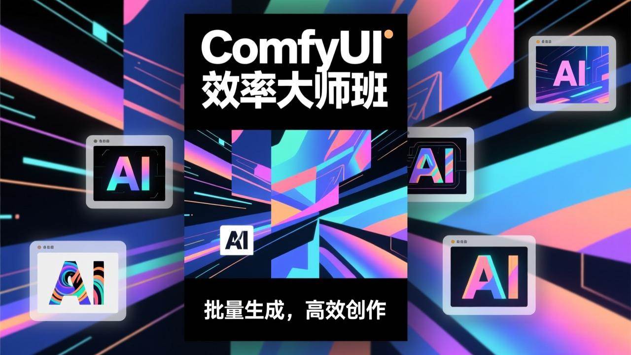 （17107期）ComfyUI效率大师班：工作流搭建，批量生成，将个人AI出图效率提升5-10倍，月接单收入1-3万-来友网创