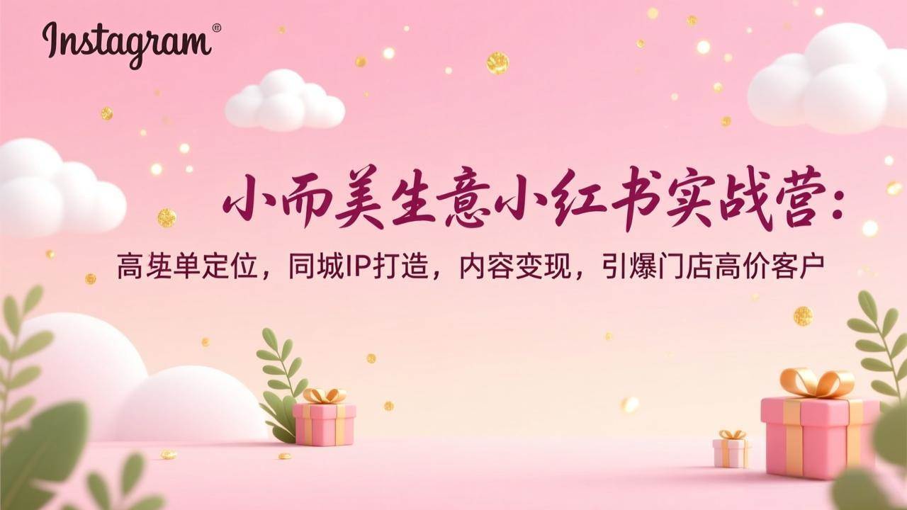 （17113期）小而美生意小红书实战营：高客单定位，同城IP打造，内容变现，引爆门店高价客户-来友网创