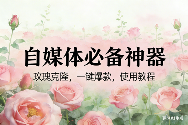 （17115期）玫瑰克隆神器，ai鲁大魔，自媒体必备工具，一键爆款神器，详细教程-来友网创