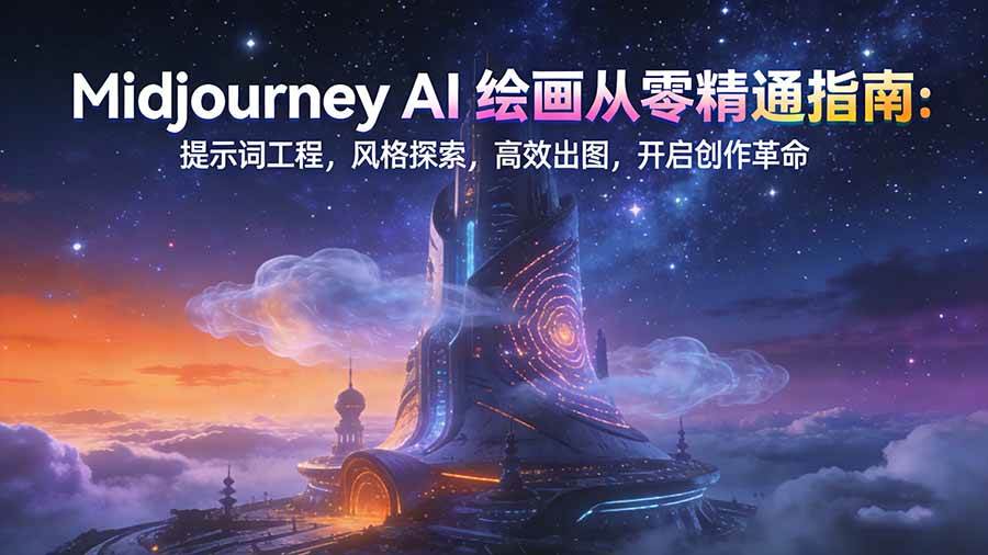 （17118期）Midjourney AI绘画从零精通指南：提示词工程，风格探索，高效出图，开启创作革命-来友网创
