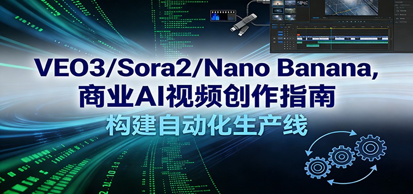 VEO3/Sora2/Nano Banana商业AI视频创作指南，构建自动化生产线-来友网创