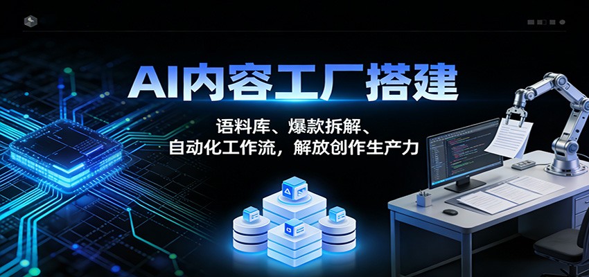 AI内容工厂搭建：语料库、爆款拆解、自动化工作流，解放创作生产力-来友网创
