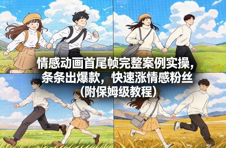 情感动画首尾帧完整案例实操，条条出爆款，快速涨情感粉丝（附保姆级教程）-来友网创