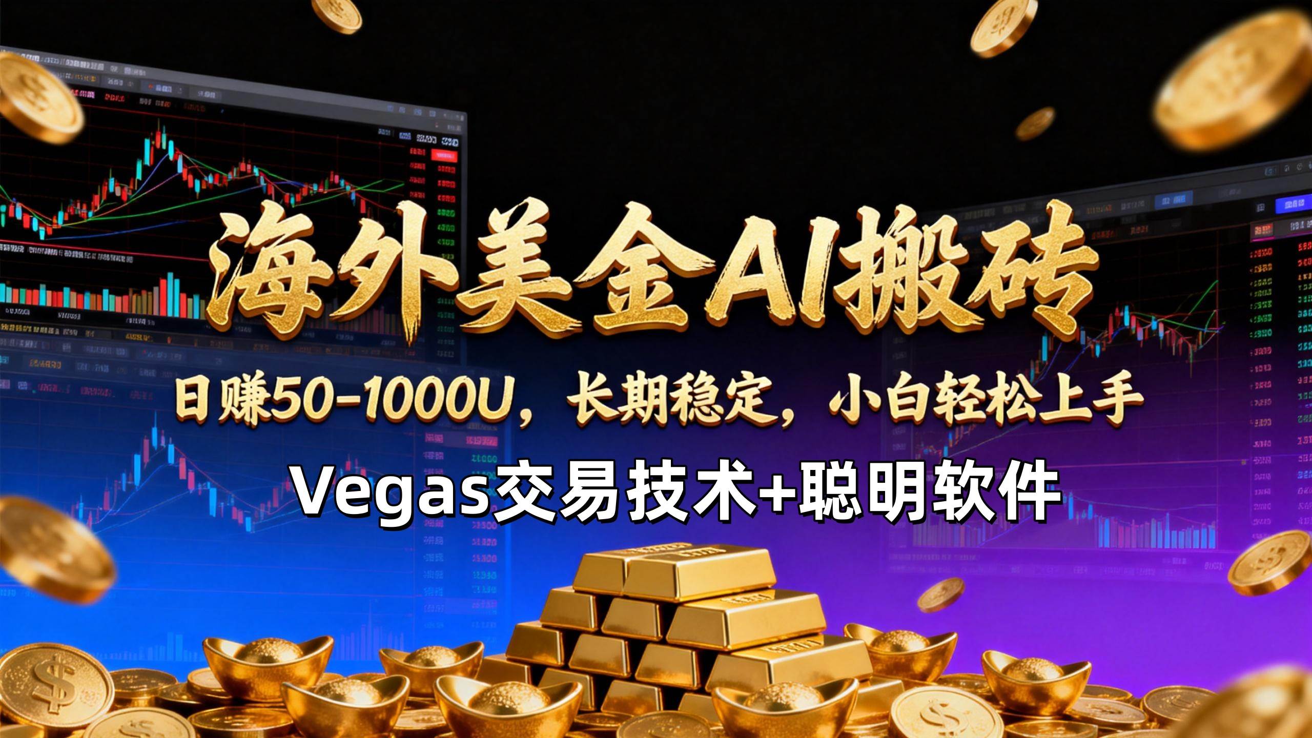 （17143期）【海外美金AI搬砖】Vegas交易技术+聪明软件，日赚50-1000U，长期稳定，小白轻松上手。-来友网创