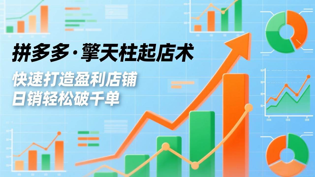 （17149期）拼多多·擎天柱起店术，爆流布局、利润起飞、不断流，快速打造盈利店铺，日销轻松破千单-来友网创