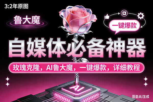 （17153期）玫瑰克隆神器，ai鲁大魔，自媒体必备工具，一键爆款神器，详细教程。-来友网创