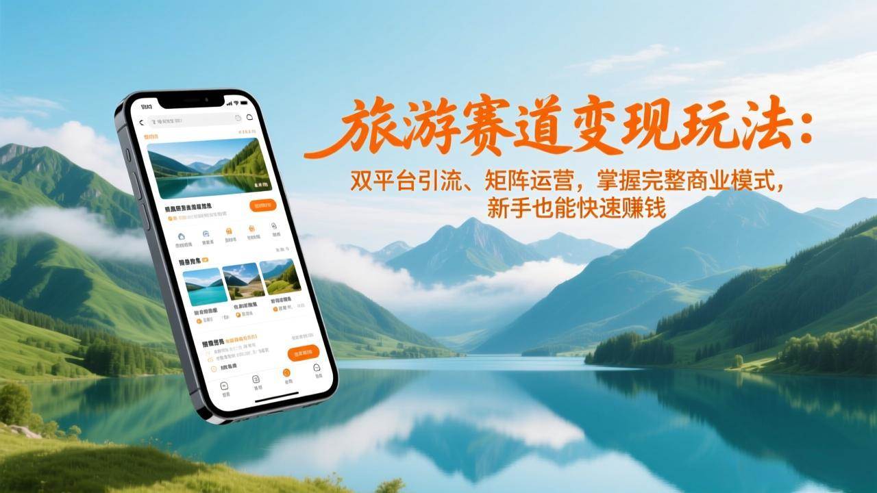 （17153期）旅游赛道变现玩法：双平台引流、矩阵运营，掌握完整商业模式，新手也能快速赚钱-来友网创