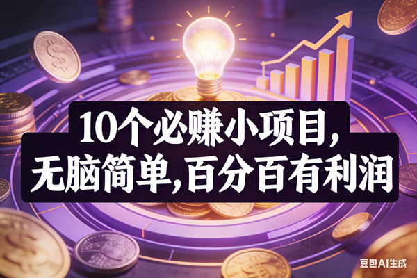 （17169期）10个必赚小项目，无脑简单，百分百有利润，副业首选，日入200+-来友网创