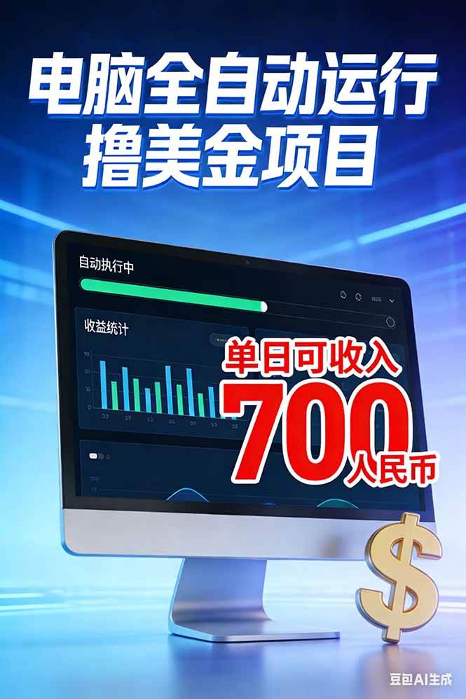 （17169期）2026年电脑全自动赚美金项目，单电脑日收益700+-来友网创