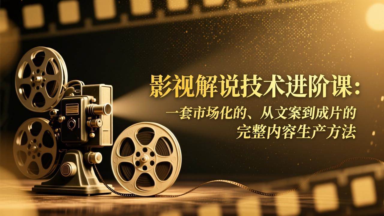 （17185期）影视解说技术进阶课：一套市场化的、从文案到成片的完整内容生产方法-来友网创