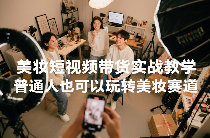 美妆短视频带货实战教学，普通人也可以玩转美妆赛道-来友网创
