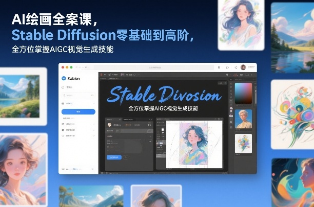 AI绘画全案课，Stable Diffusion零基础到高阶，全方位掌握AIGC视觉生成技能-来友网创