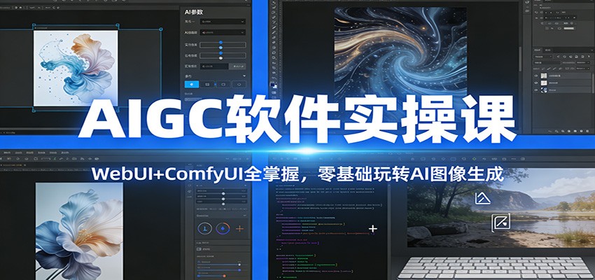 AIGC软件实操课：WebUI+ComfyUI全掌握，零基础玩转AI图像生成-来友网创