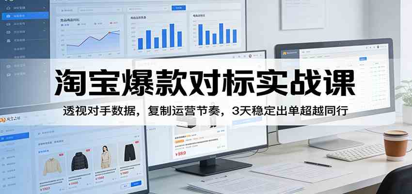 淘宝爆款对标实战课：透视对手数据，复制运营节奏，3天稳定出单超越同行-来友网创