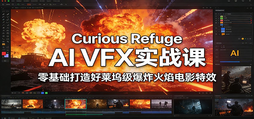 Curious Refuge AI VFX实战课，零基础打造好莱坞级爆炸火焰电影特效-来友网创