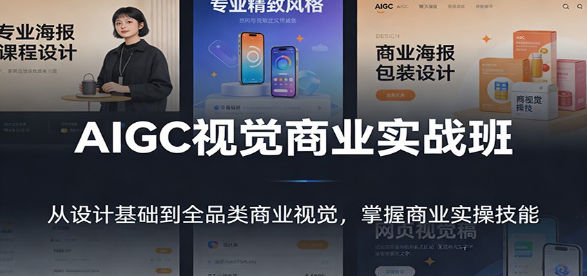 AIGC视觉商业实战班：从设计基础到全品类商业视觉，掌握商业实操技能-来友网创