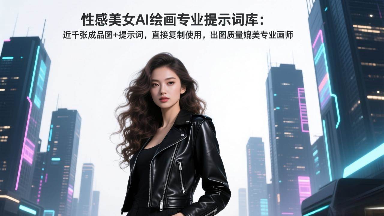 （17262期）性感美女AI绘画专业提示词库：近千张成品图+提示词，直接复制使用，出图质量媲美专业画师-来友网创