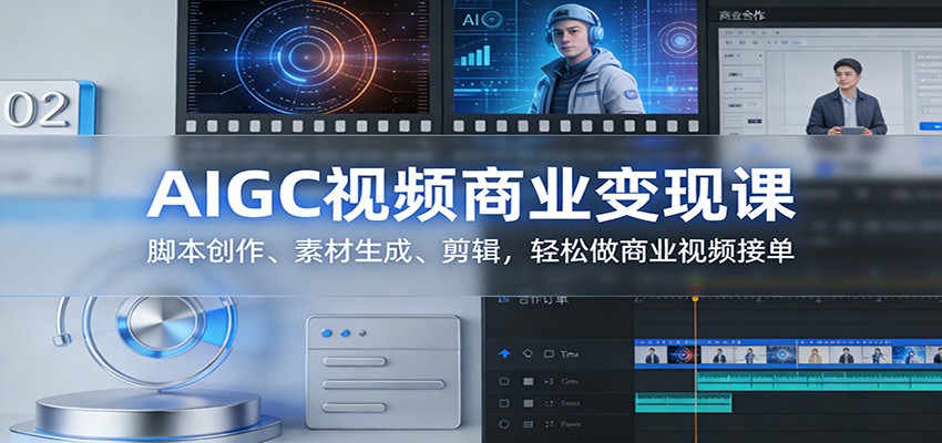 AIGC视频商业变现课：脚本创作、素材生成、剪辑，轻松做商业视频接单-来友网创