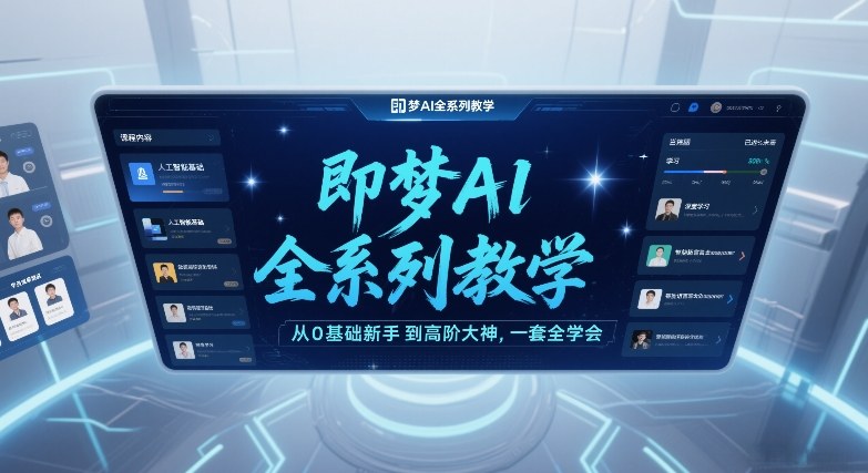 即梦AI全系列教学，从0基础新手到高阶大神，一套全学会-来友网创