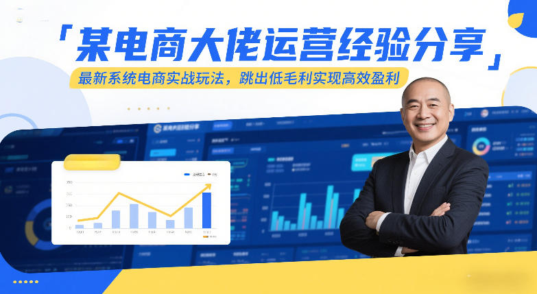 某电商大佬运营经验分享，最新系统电商实战玩法，跳出低毛利实现高效盈利-来友网创
