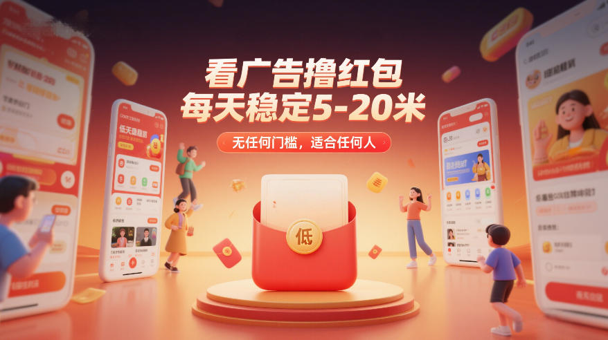 看广告撸红包，每天稳定5-20米，无任何门槛，适合任何人-来友网创