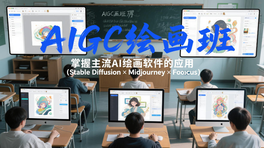 AIGC绘画班，掌握主流Ai绘画软件的应用（Stable Diffusion x Midjourney x Fooocus）-来友网创