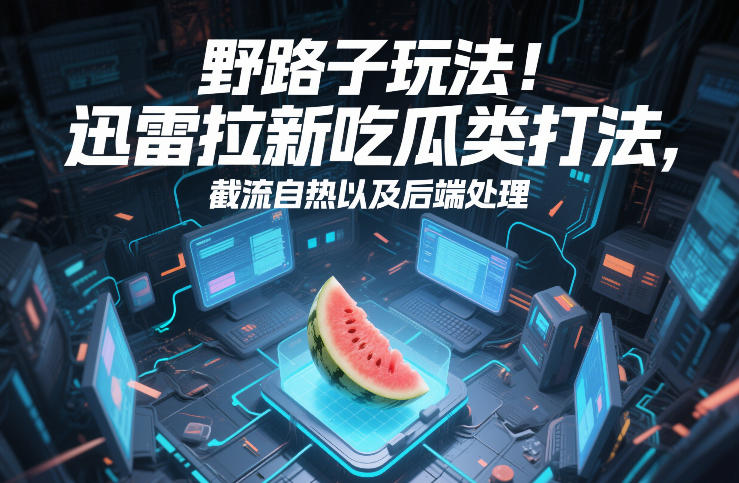 野路子玩法！迅雷拉新吃瓜类打法，截流自热以及后端处理-来友网创