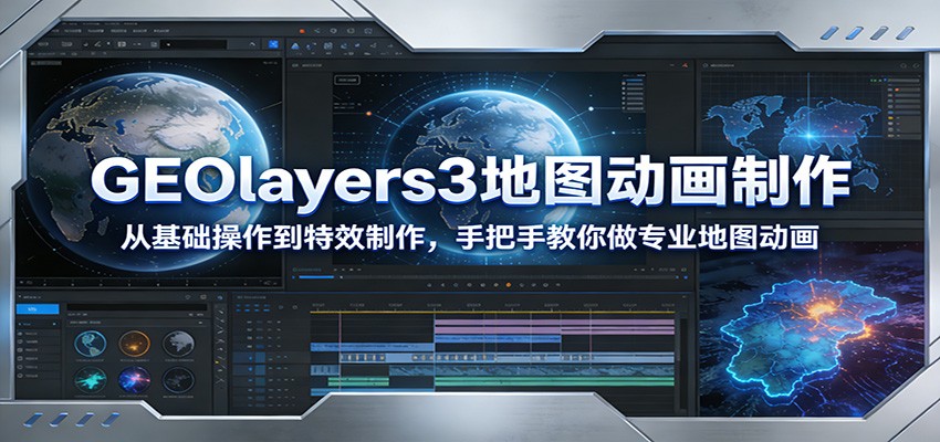 GEOlayers3地图动画制作：从基础操作到特效制作，手把手教你做专业地图动画-来友网创