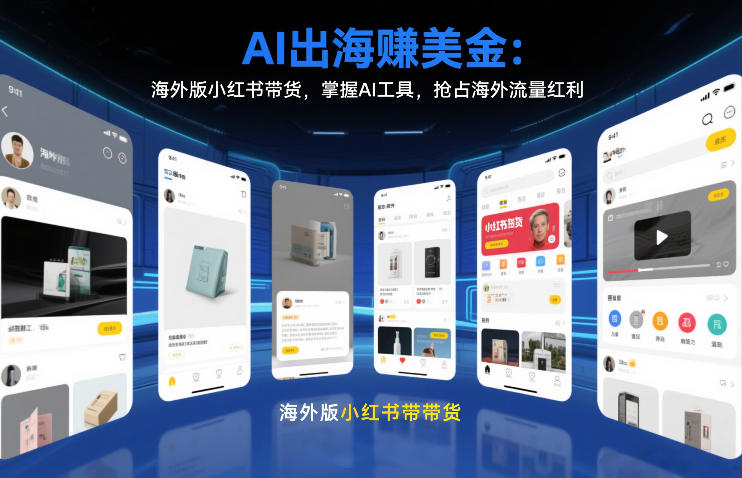 AI出海賺美金：海外版小红书带货，掌握AI工具，抢占海外流量红利（更新2026）-来友网创