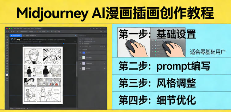 利用Midjourney AI人工智能轻松创作漫画插画教程，零基础创作完整漫画插画-来友网创