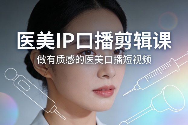 医美IP口播剪辑课，做有质感的医美口播短视频-来友网创