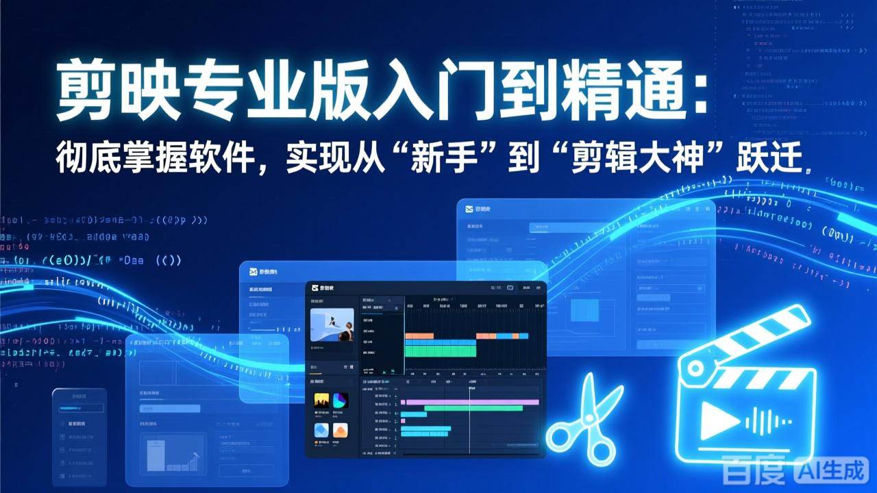 （17321期）剪映专业版入门到精通：彻底掌握软件，实现从“新手”到“剪辑大神”跃迁-来友网创