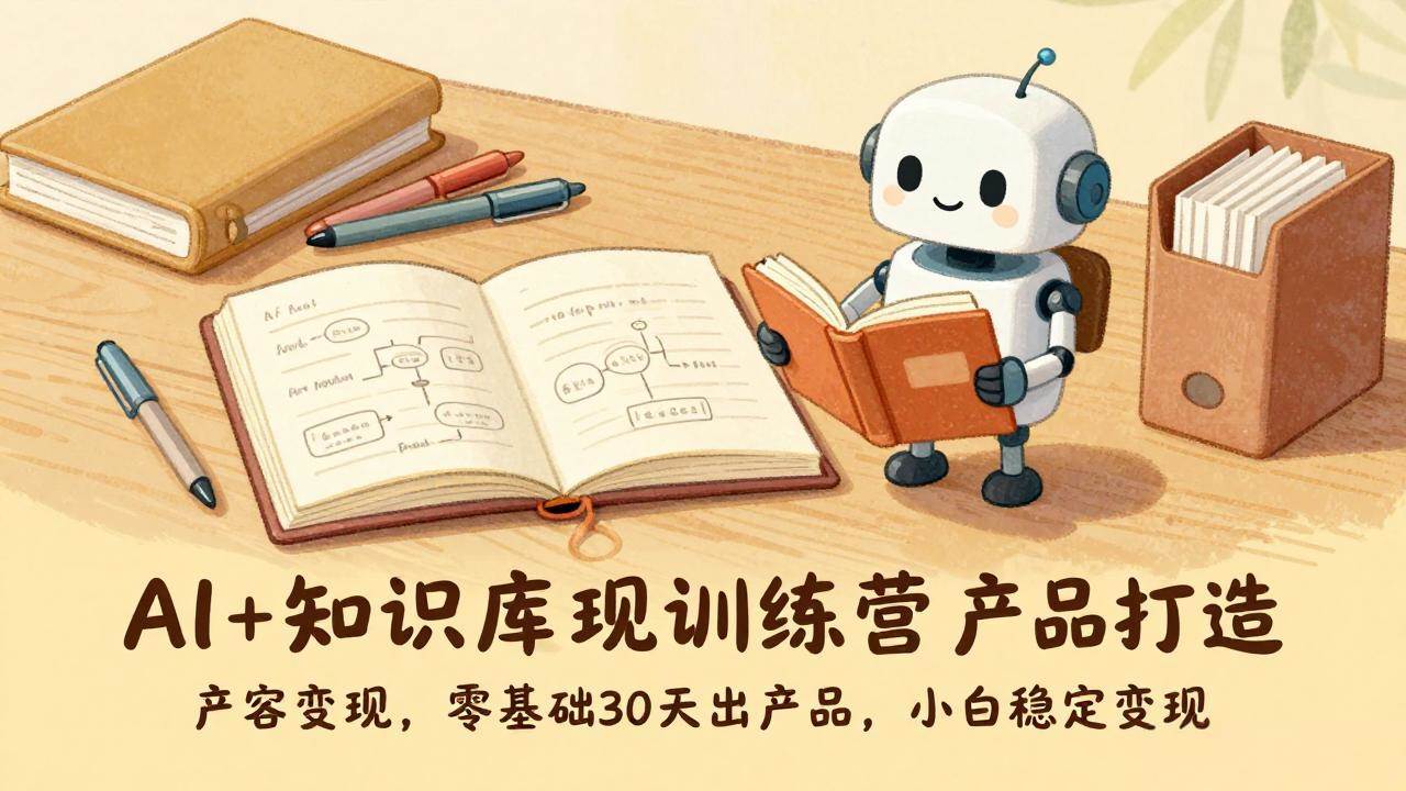 （17323期）AI+知识库变现训练营，产品打造、内容创作、全平台变现，零基础30天出产品，小白稳定变现-来友网创