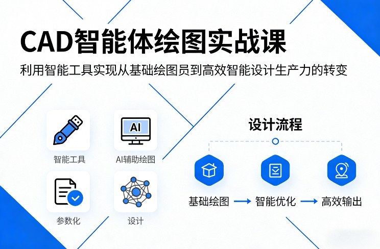 CAD智能体绘图实战课，利用智能工具，实现从基础绘图员到高效智能设计生产力的转变-来友网创