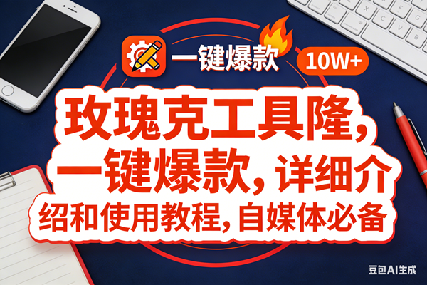 （17352期）玫瑰克隆工具，ai鲁大魔，自媒体必备神器，一键爆款神器，详细教程。-来友网创