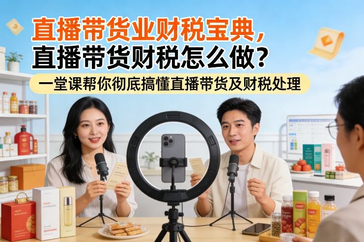直播带货业财税宝典，直播带货财税怎么做？一堂课帮你彻底搞懂直播带货及财税处理-来友网创