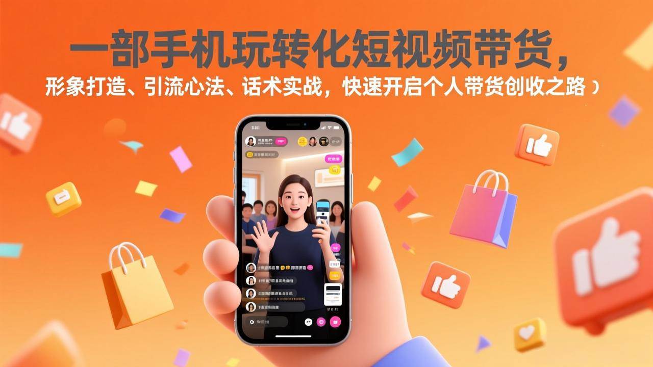 （17356期）一部手机玩转化短视频带货，形象打造、引流心法、话术实战，快速开启个人带货创收之路-来友网创