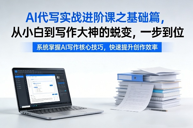 AI代写实战进阶课之基础篇，从小白到写作大神的蜕变，一步到位【揭秘】-来友网创