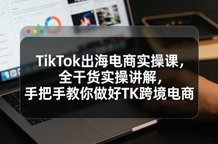 TikTok出海电商实操课，全干货实操讲解，手把手教你做好TK跨境电商-来友网创