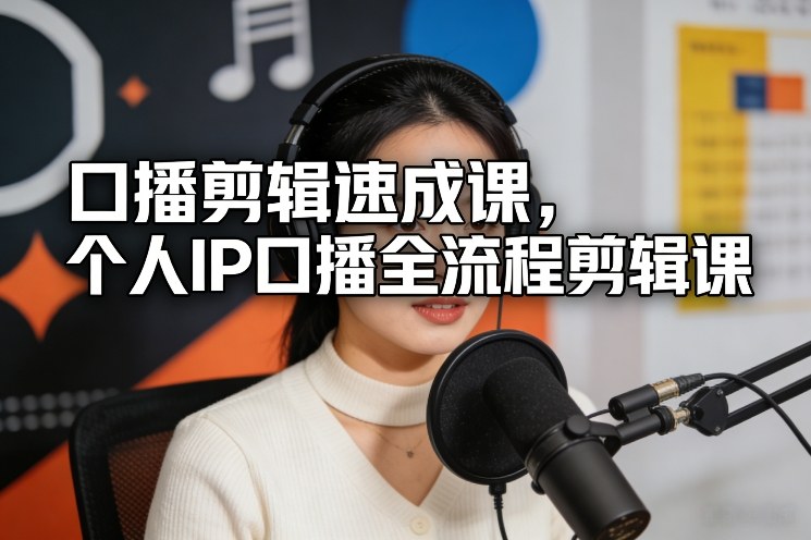 口播剪辑速成课，个人IP口播全流程剪辑课-来友网创