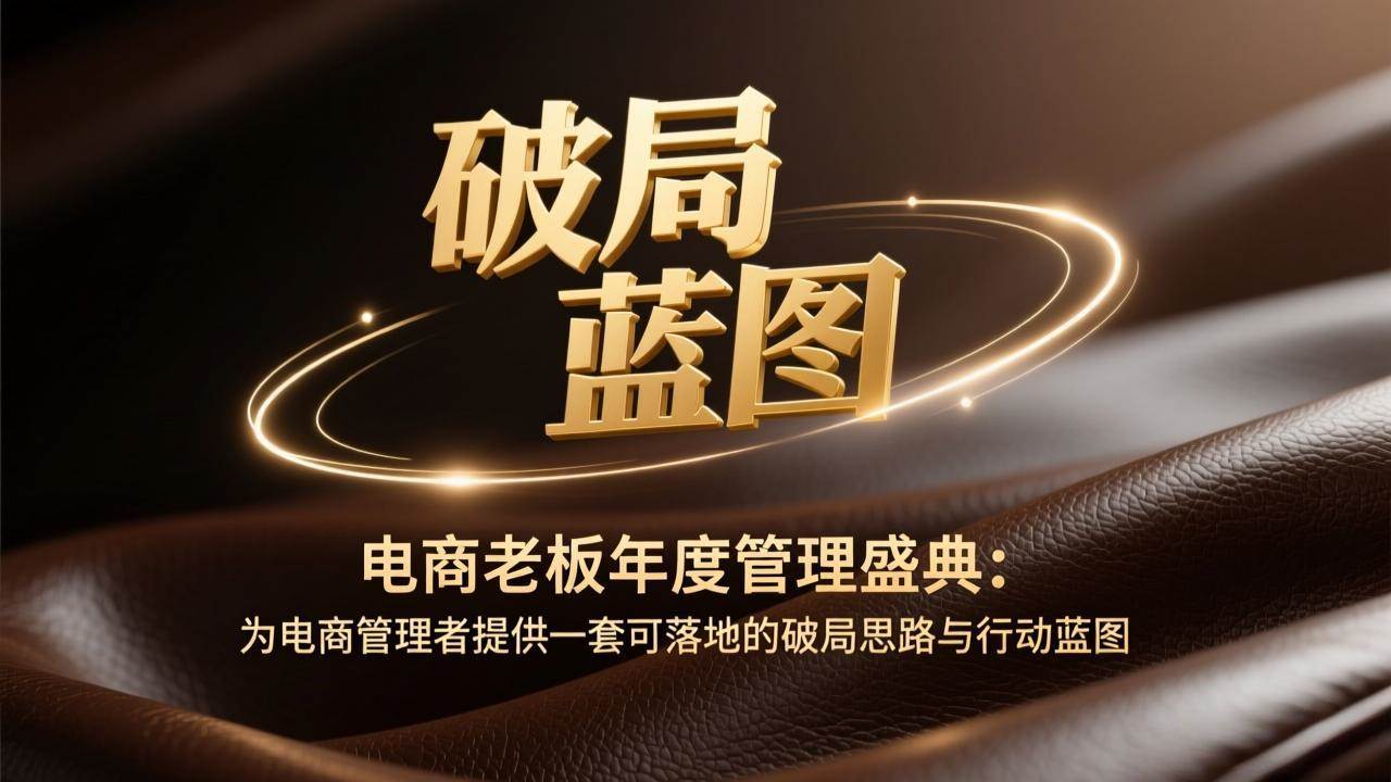 （17374期）电商老板年度管理盛典：为电商管理者提供一套可落地的破局思路与行动蓝图-来友网创