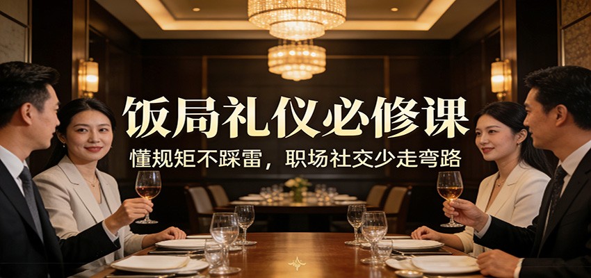 公众号收费文章：《饭局礼仪必修课：懂规矩不踩雷，职场社交少走弯路》-来友网创