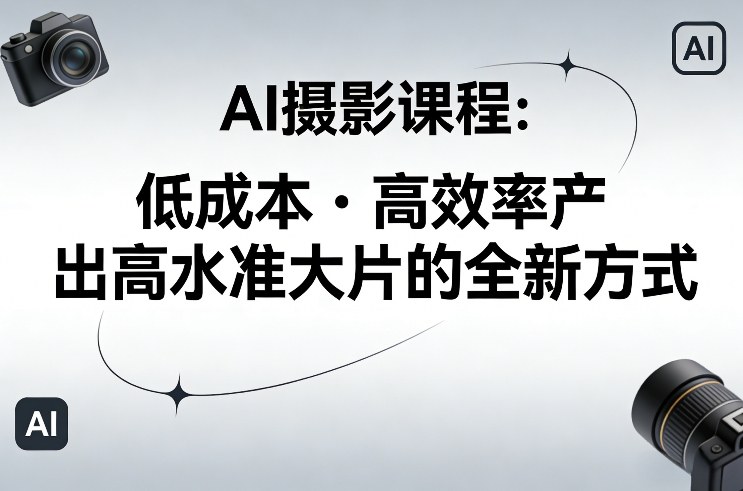 AI摄影课程，低成本高效率产出高水准大片的全新方式-来友网创