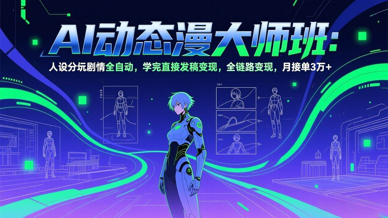 （17402期）AI动态漫剧大师班：人设分镜剧情全自动，学完直接发稿变现，全链路变现，月接单3万+-来友网创